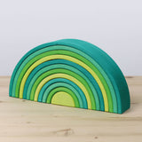 Large Wooden Rainbow - Forest Green
