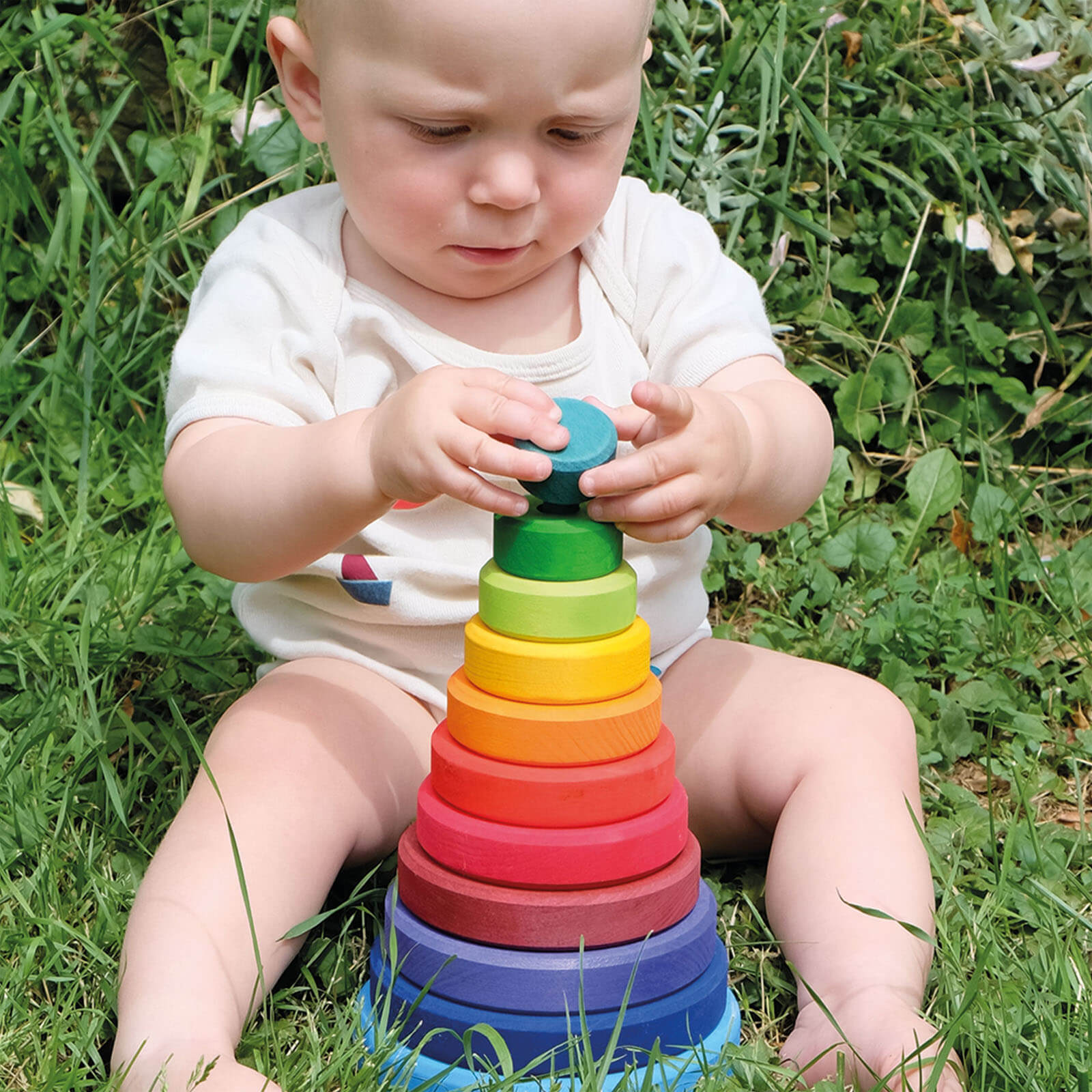 Wooden Conical Tower - Colourful