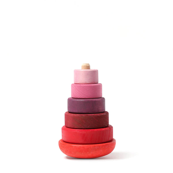 Wooden Wobbly Stacking Tower - Pink