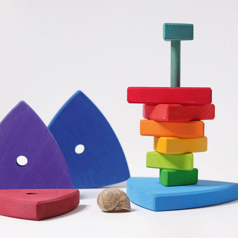 Wooden Conical Tower Wankel - Colourful