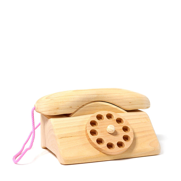 Wooden Natural Telephone