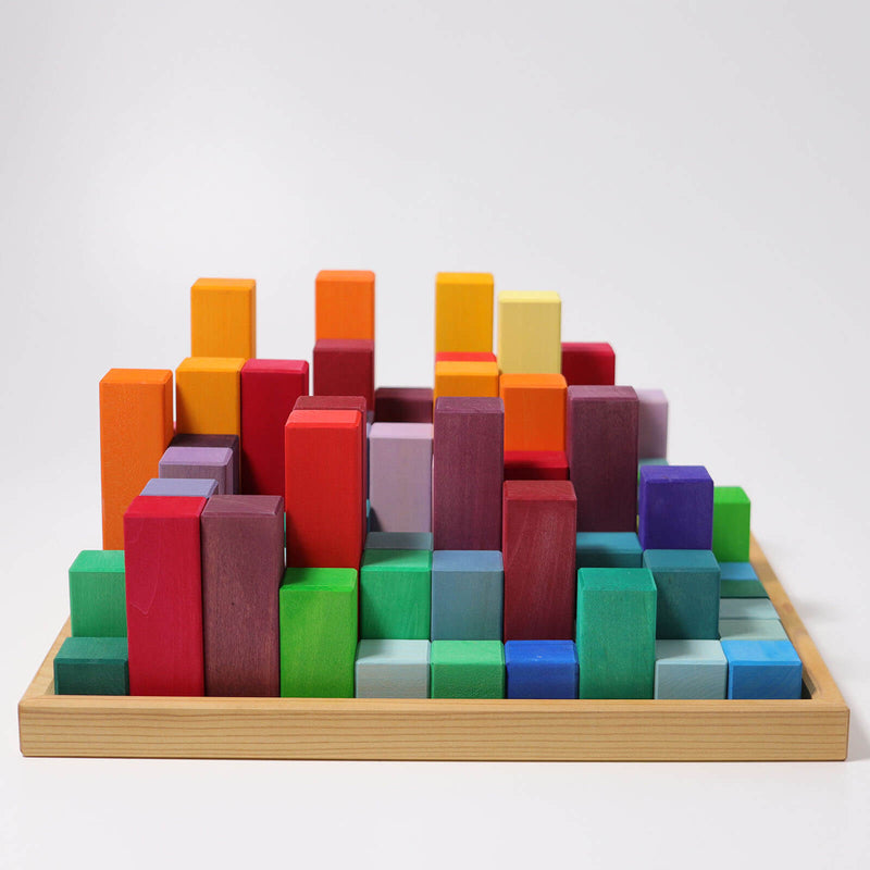 Grimm’s Large Stepped Pyramid Stacking Blocks – Small Kins