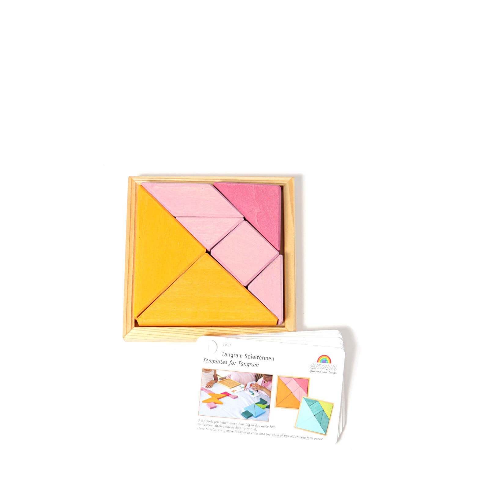 Tangram Pink Orange Building Block Puzzle