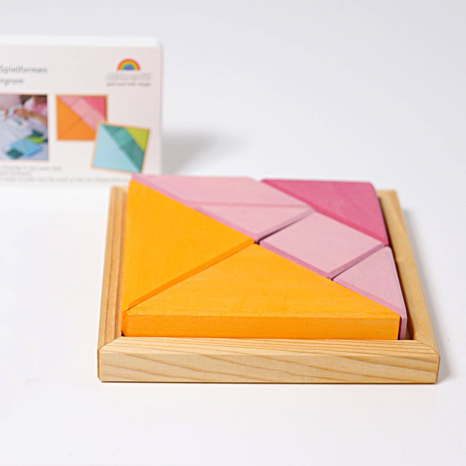 Tangram Pink Orange Building Block Puzzle