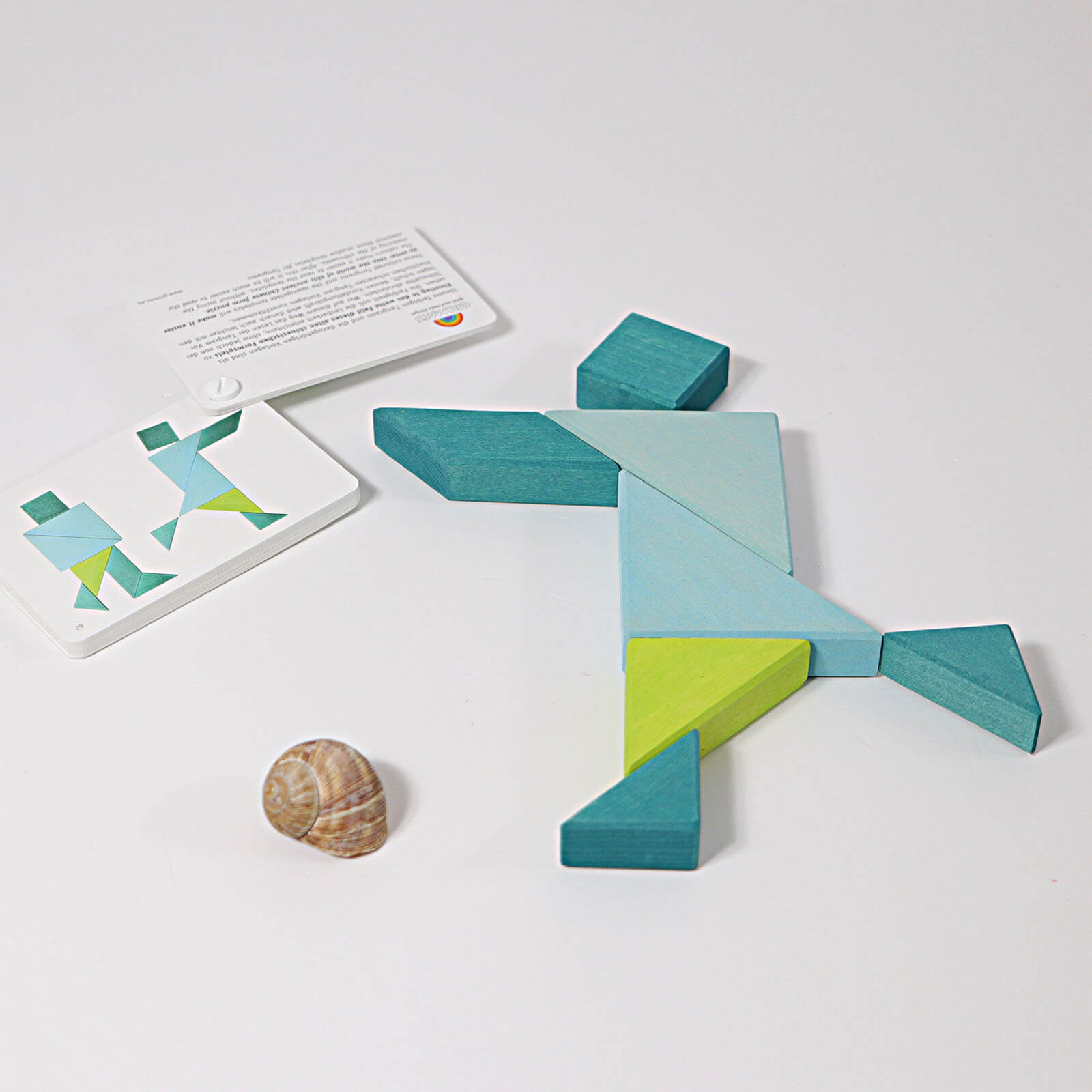 Tangram Turquoise Building Block Puzzle