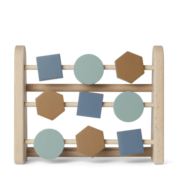 Astrid Wooden Abacus Geometric Blue / Multi Mix