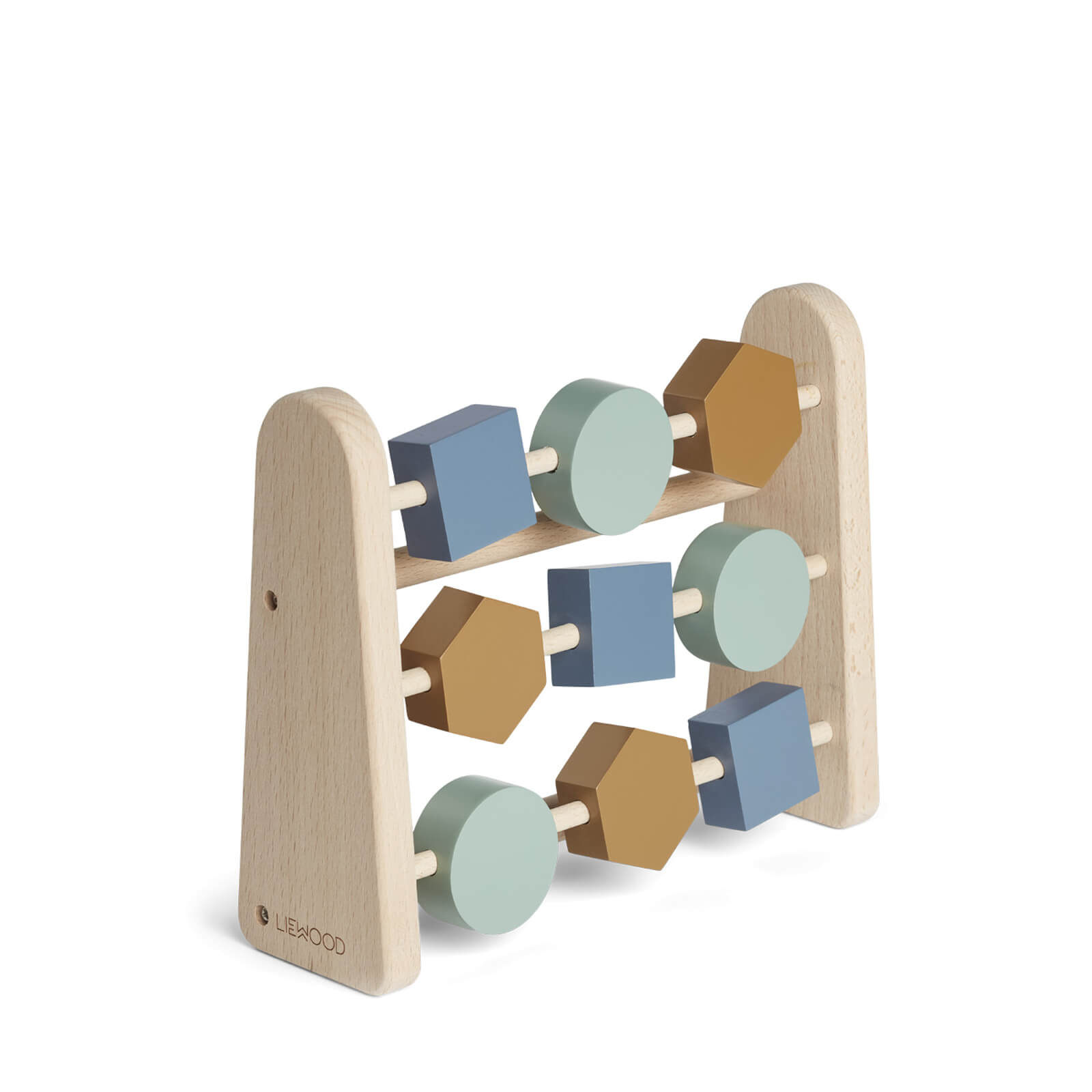 Astrid Wooden Abacus Geometric Blue / Multi Mix