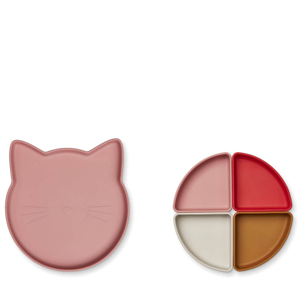 Arne Divider Plate Cat / Dusty Raspberry Multi Mix