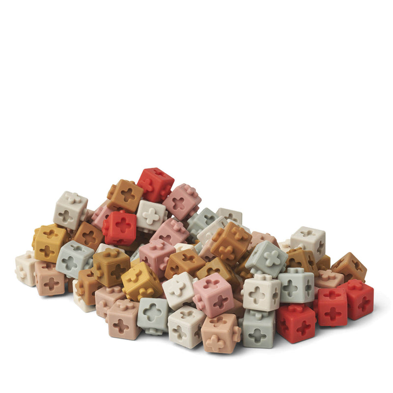Cubels Building Blocks 50 Pack Dusty Raspberry Multi Mix