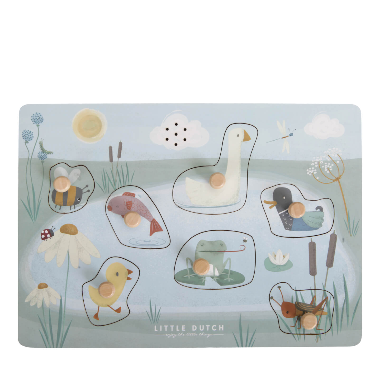 Wooden Sound Puzzle Pond Animals