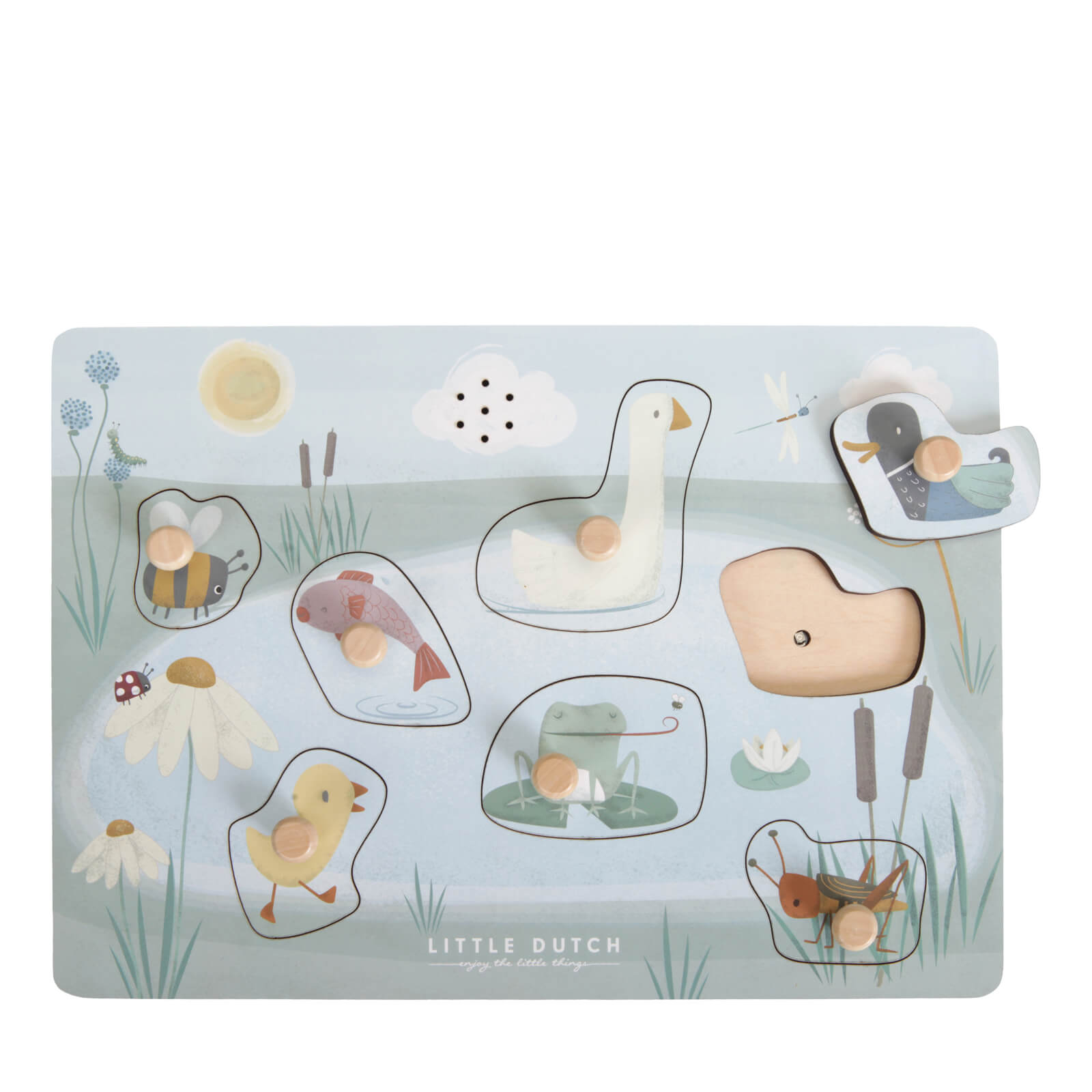 Wooden Sound Puzzle Pond Animals