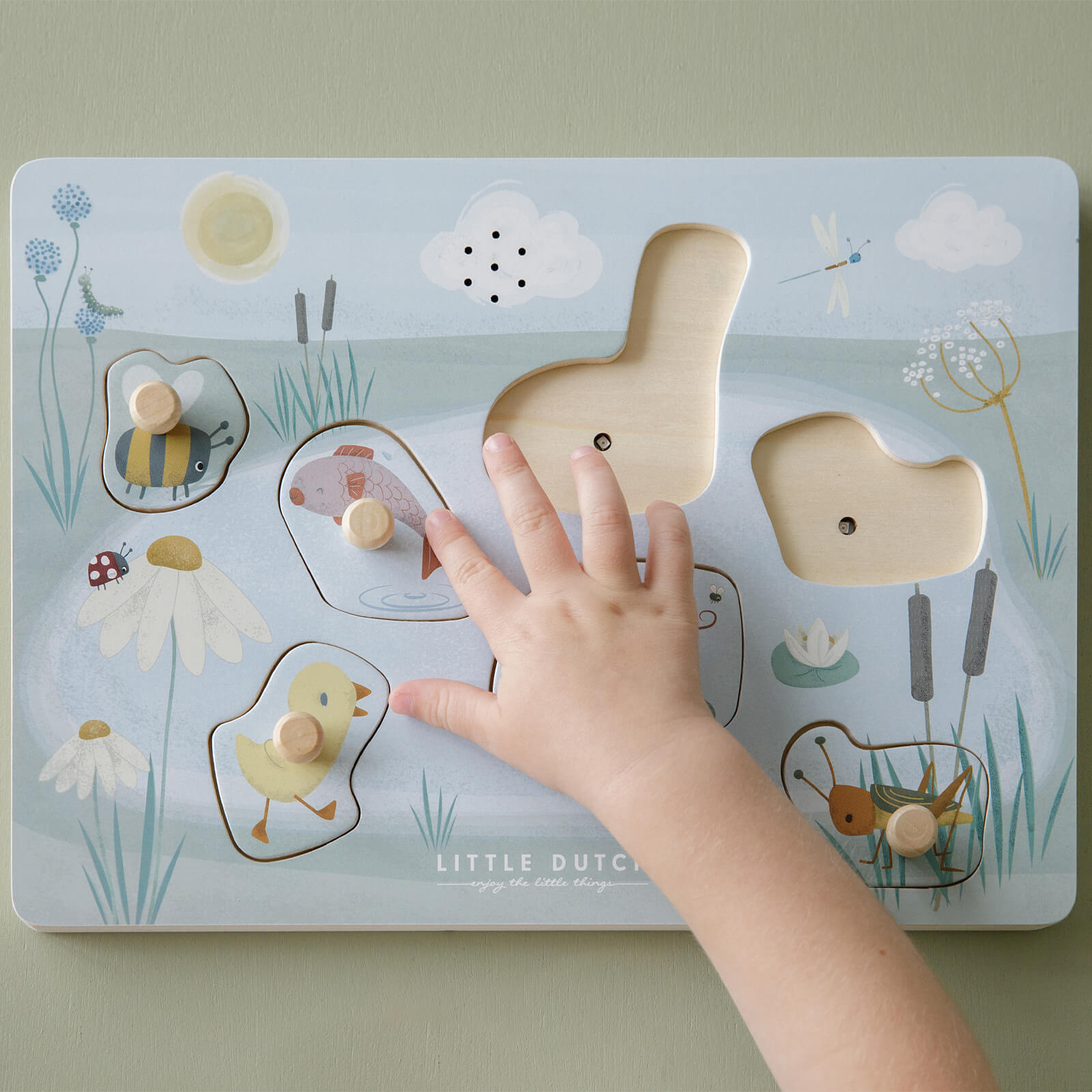 Wooden Sound Puzzle Pond Animals