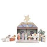Nativity Scene With Wooden Figures
