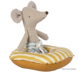 Rubber Boat Small mouse - Yellow Stripe