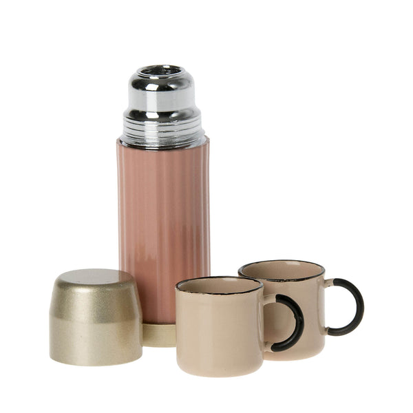 Thermos And Cups - Soft Coral