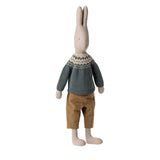 Rabbit Size 5 With Pants And Knitted Sweater