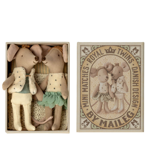 Royal Twins Mice - Little Sister And Brother In MatchBox