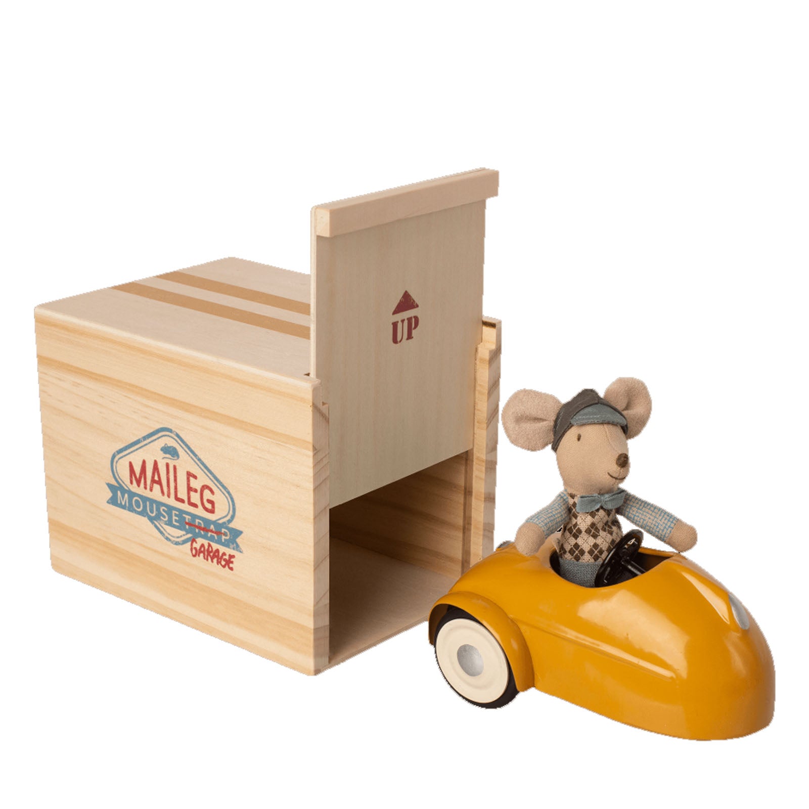 Mouse Car and Garage Yellow
