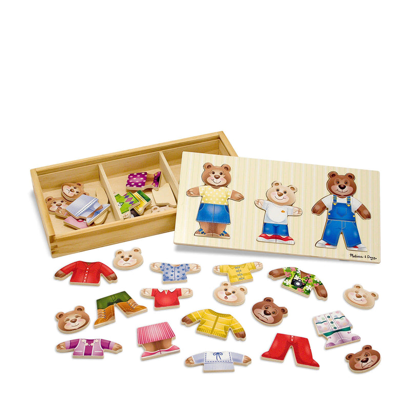 Wooden Bear Family Dress Up Puzzle