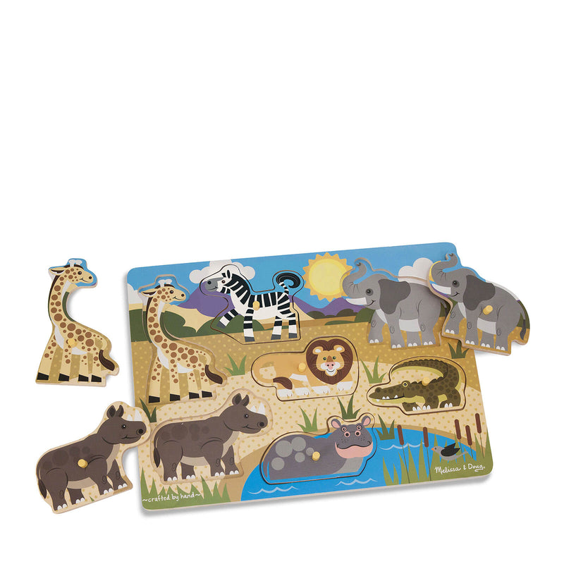 Wooden Peg Puzzle - Safari