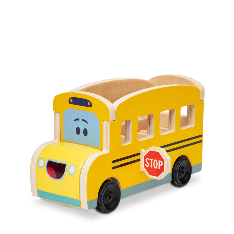 Blues Clues Wooden Pull Back School Bus