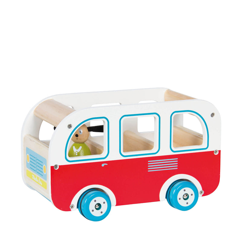 Wooden Bus and Figure