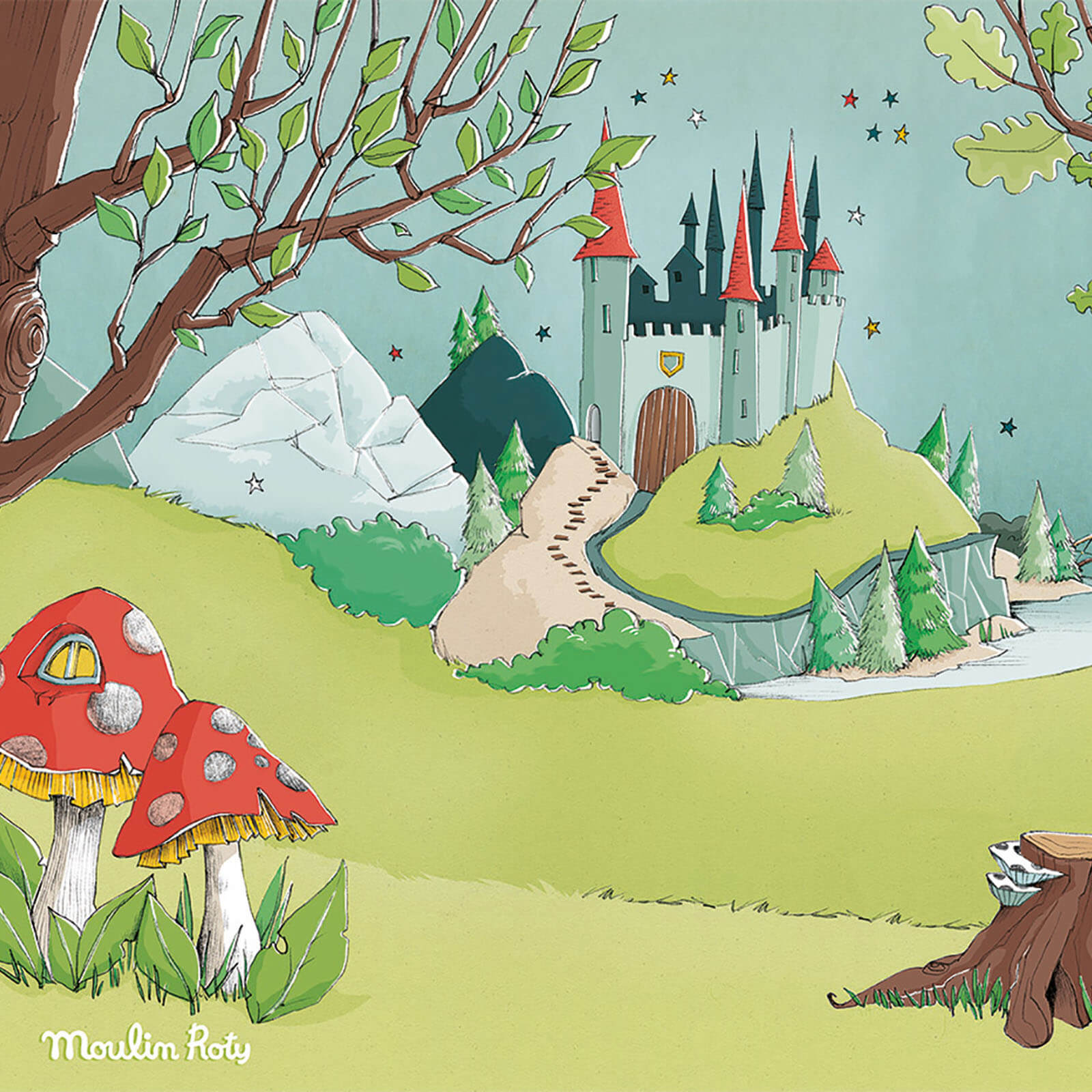 Moulin Roty Red Puppet Theatre Small Kins