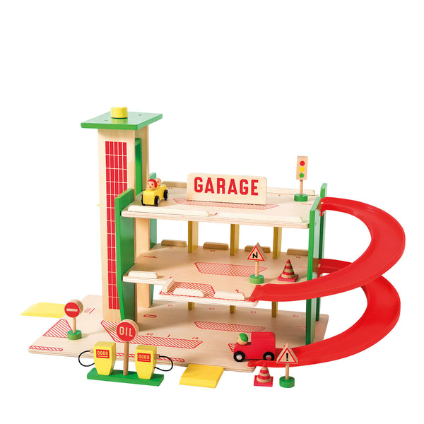 Moulin Roty Large Wooden Garage and Accessories – Small Kins