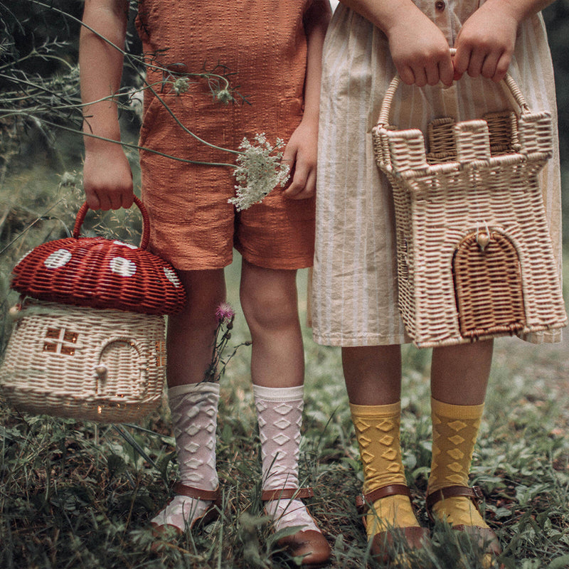 Rattan Castle Bag - Natural
