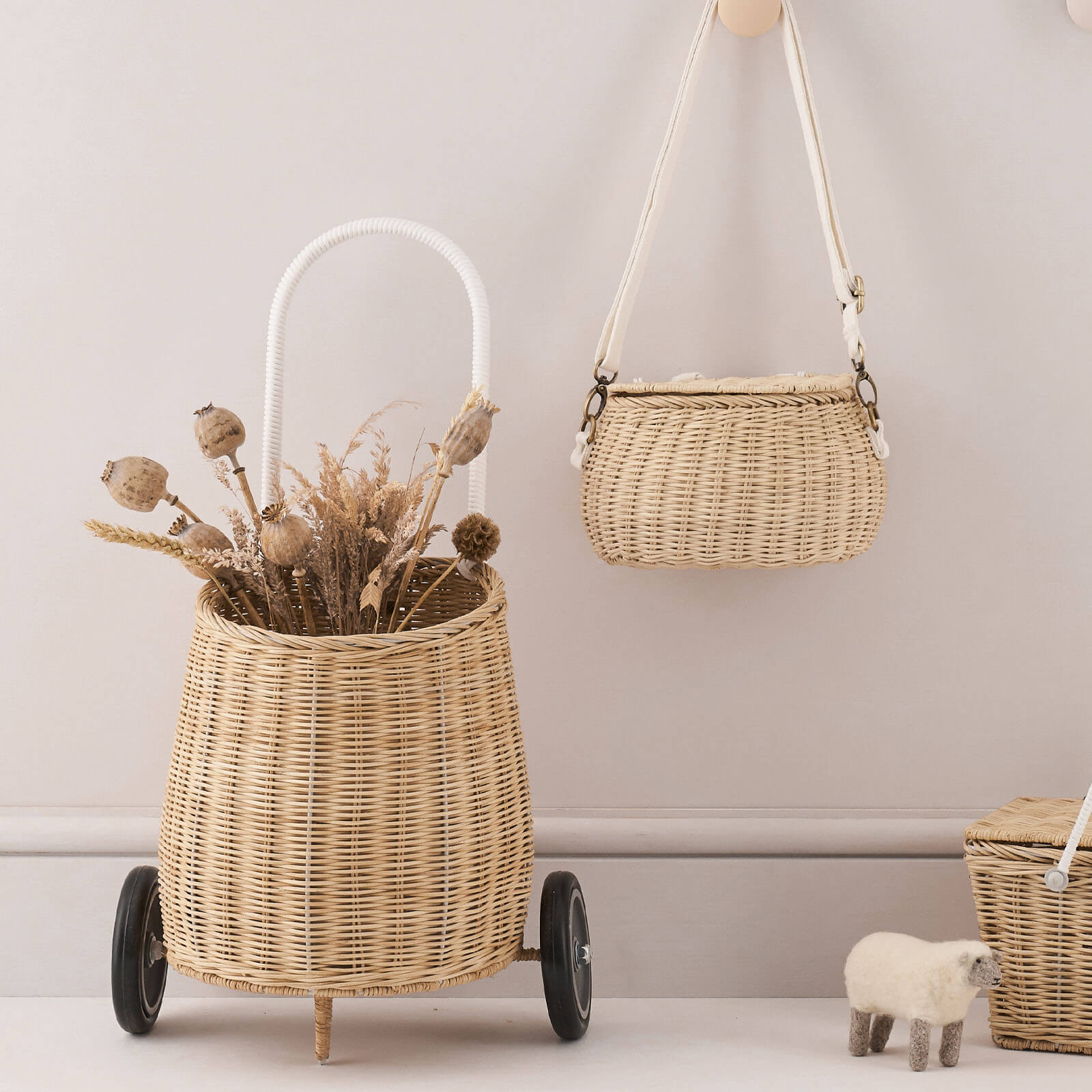 Olli Ella Rattan Original Luggy - Straw