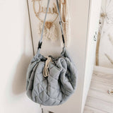 Dusty Blue Soft Baby Playmat / Storage Bag