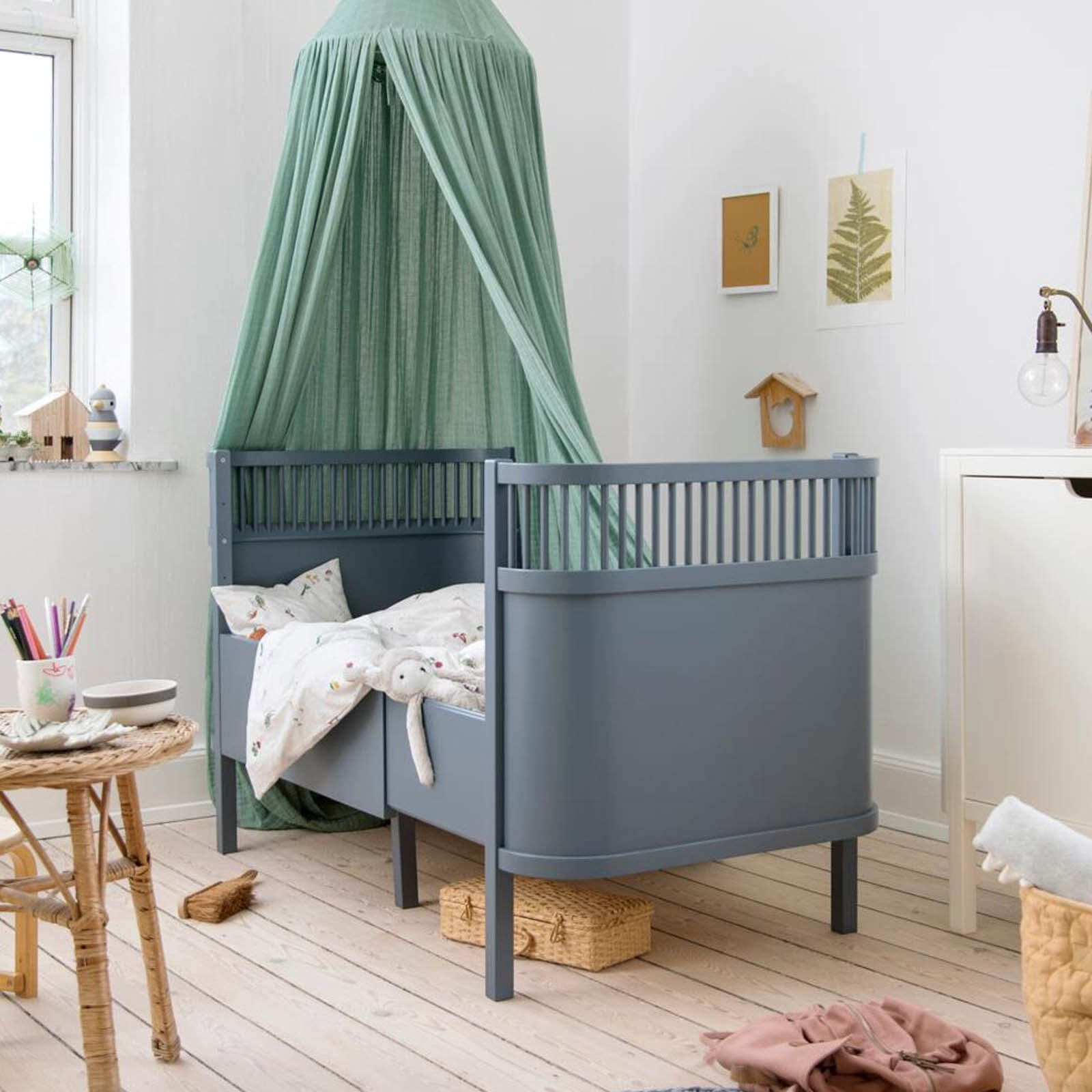 Cot Bed - Forest Lake Blue