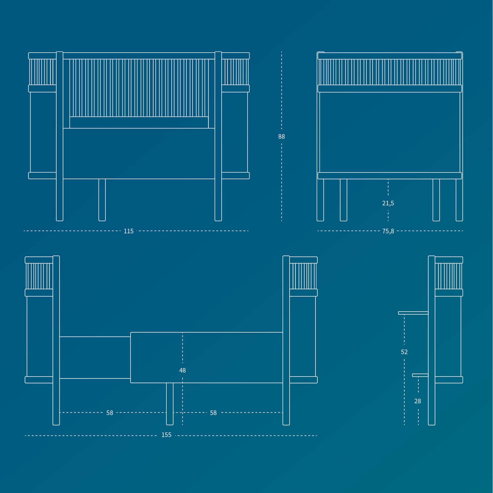 Cot Bed - Birchbark Beige