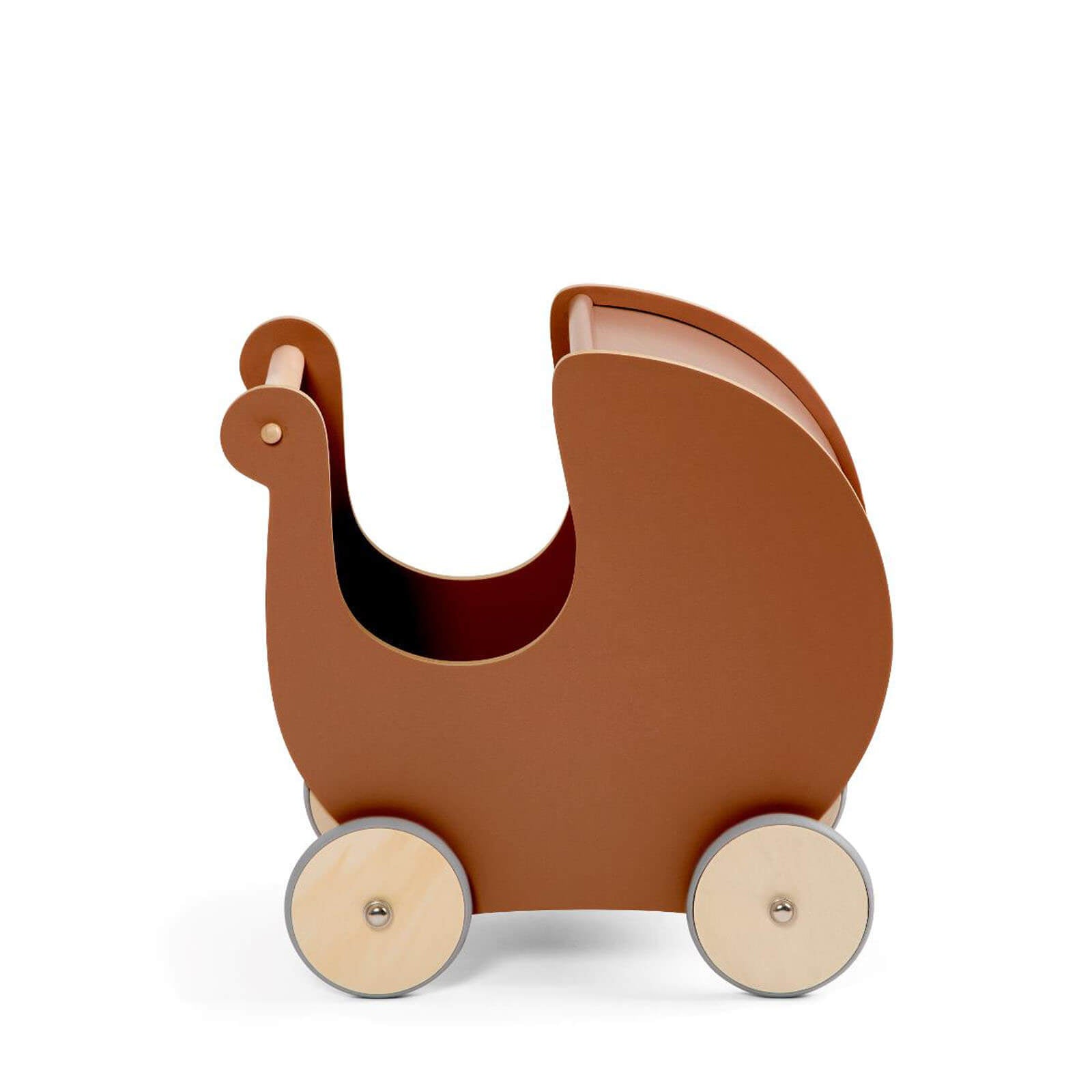 Wooden Dolls Pram - Dark Amber