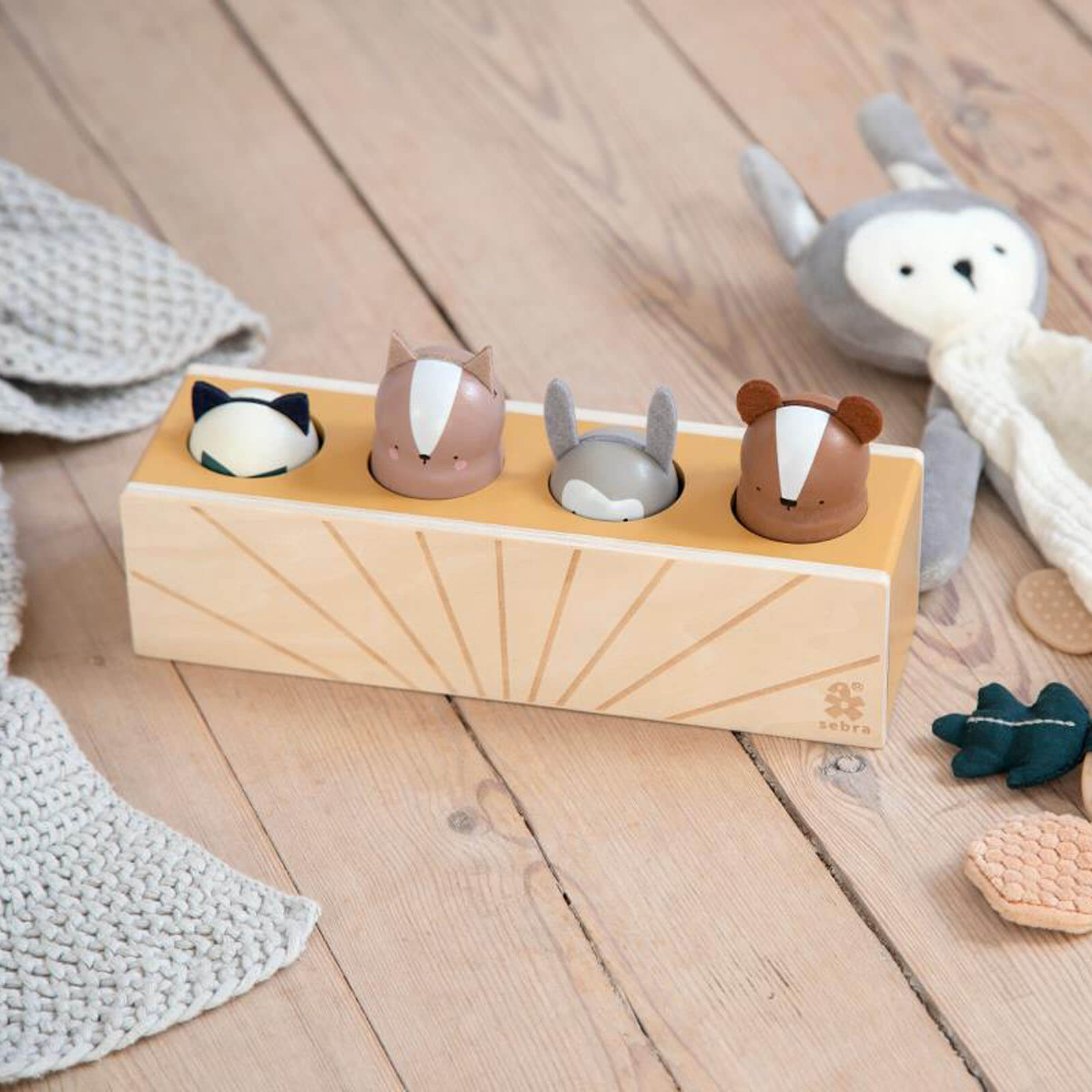 Wooden Pop Up Animals - Woodland