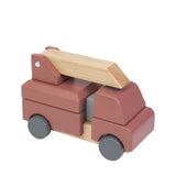 Wooden Stacking Fire Truck - Clay Red