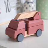 Wooden Stacking Fire Truck - Clay Red