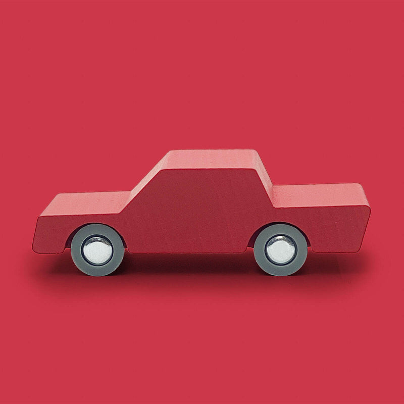 Back and Forth Wooden Toy Car - Red