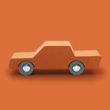 Back and Forth Wooden Toy Car - Orange